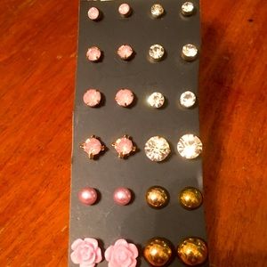 10 Prs Graduated Stud Earrings Multiple Piercings